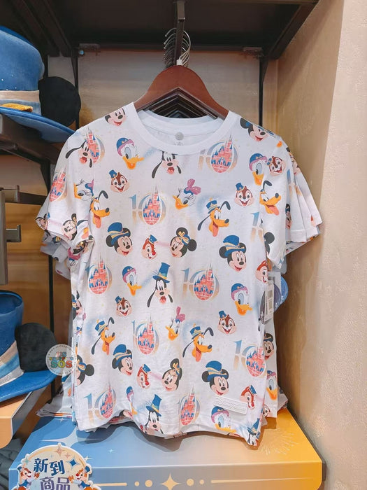 SHDL - 2026 Mickey & Friends 10th Birthday Celebration Collection x Mickey & Friends All Over Print  T Shirt for Adults