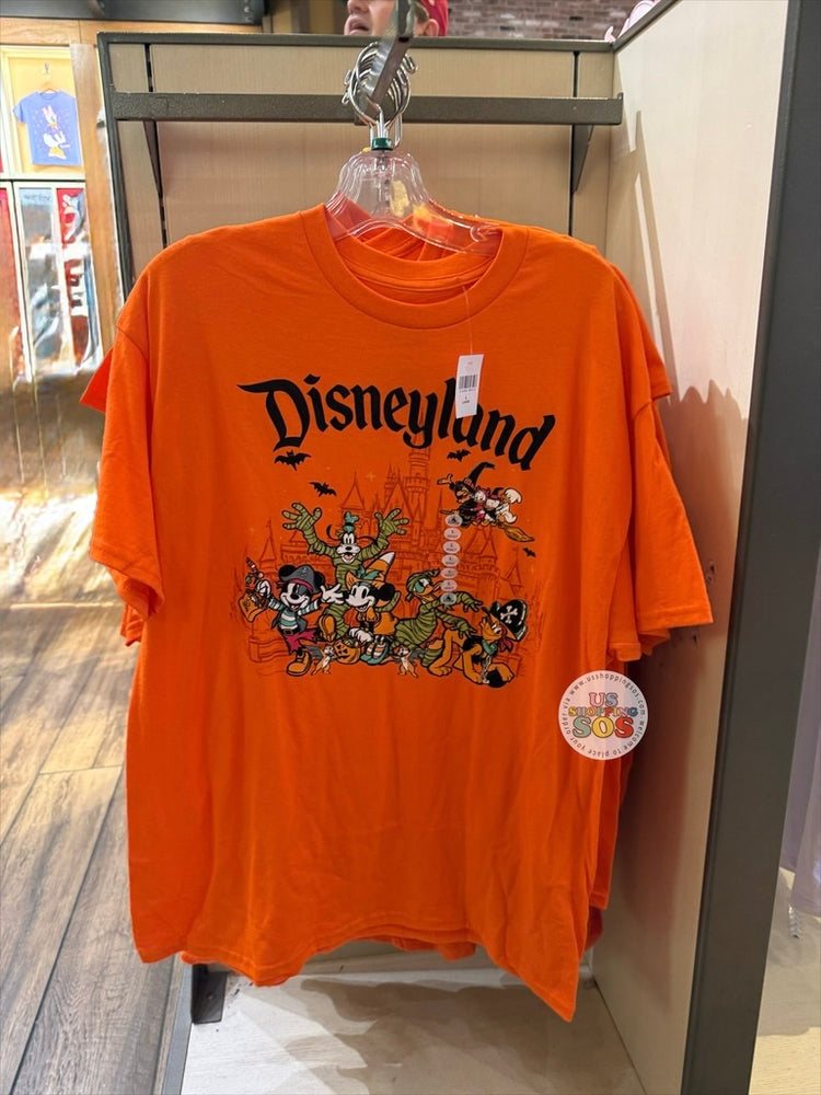 DLR/WDW - Halloween 2026 - Mickey & Friends Park Logo Orange Graphic Tee (Adult)