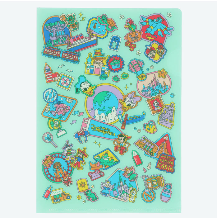 TDR - Tokyo Disney Resort "Park Map Motif" Pastel Color Collection - Clear Holder & Stickers Set (Release Date: Dec 11, 2025)