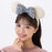 TDR - Minnie Mouse Fluffy Sherpa-Style Blue & White Plaid Bow Ear Headband (Release Date: Nov 20, 2025)
