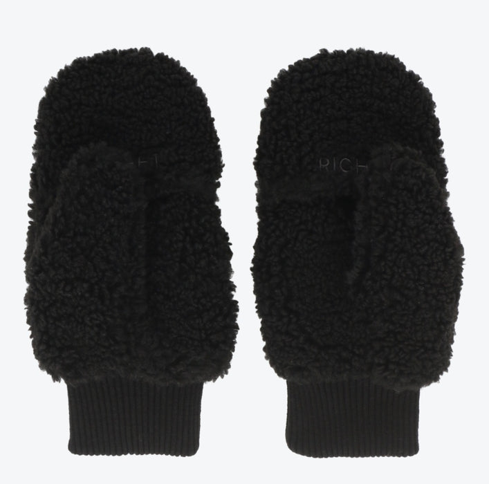 TDR - Fluffy Fluffy Cute Gentle Colors x Mickey Mouse Gloves for Adults (Color: Black)