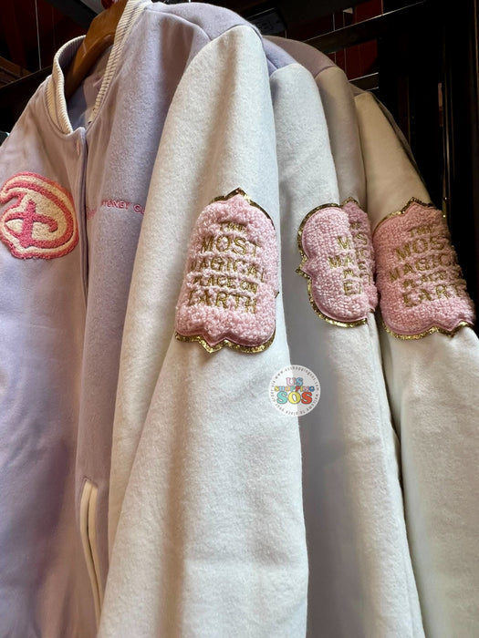 DLR/WDW - Stoney Clover Lane - “Walt Disney World” Lavender/White/Pink Varsity Jacket (Adult)