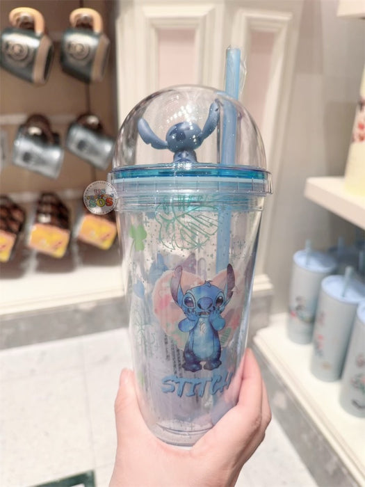 HKDL - Stitch & Angel with 3D Figure Double Wall Cold Cup