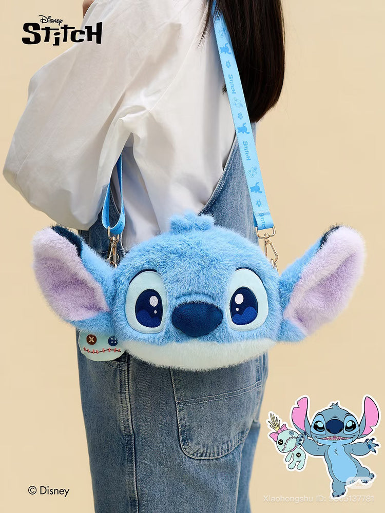 China Exclusive- Fluffy Big Face Stitch 2 Ways Bag