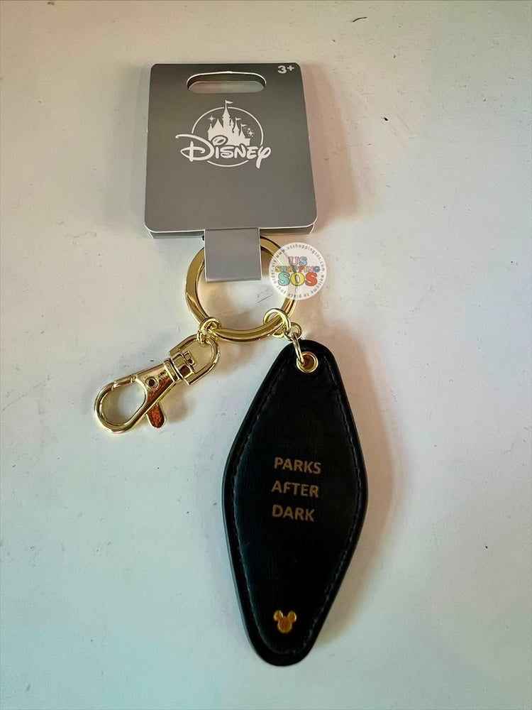 WDW Exclusive - Logo Mania 2026 Parks After Dark - Black Imitation Leather Keychain