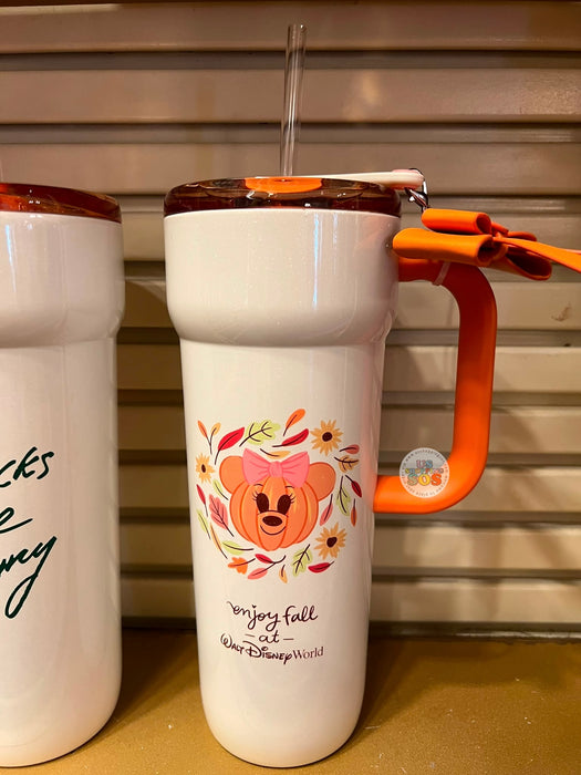 DLR/WDW - 2026 Disney Starbucks Fall Collection x Minnie Pumpkin Tumbler with Charm