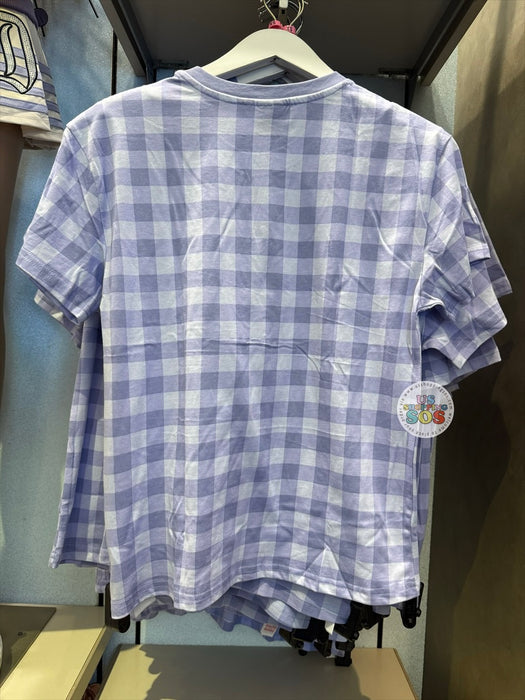 DLR/WDW - Her/Our Universe Disneyland Nostalgia 2026 - Purplish Blue Checkered T-Shirt (Adult)