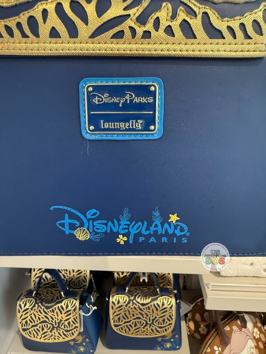 DLP - Loungefly x Disneyland Paris Exclusive The Little Mermaid Ariel Gold/Blue Barrel-Style Handbag