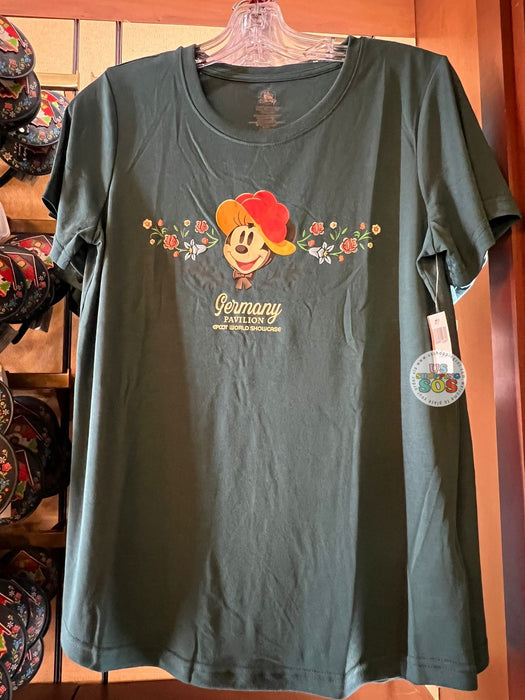 WDW - Epcot World Showcase Germany 🇩🇪 - Mickey and Minnie Schwarzwald Black Forest 2025 - Dark Forest Green T-shirt (Adult)