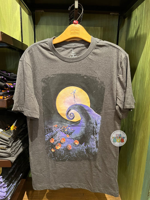 DLR/WDW - The Nightmare Before Christmas – Jack Skellington Spiral Hill Charcoal Grey Graphic T-shirt (Adult)