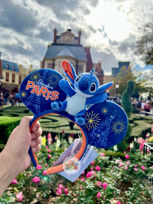 On Hand!!! WDW - Epcot World Showcase France - Disneyland Paris Stitch Plush Ear Headband