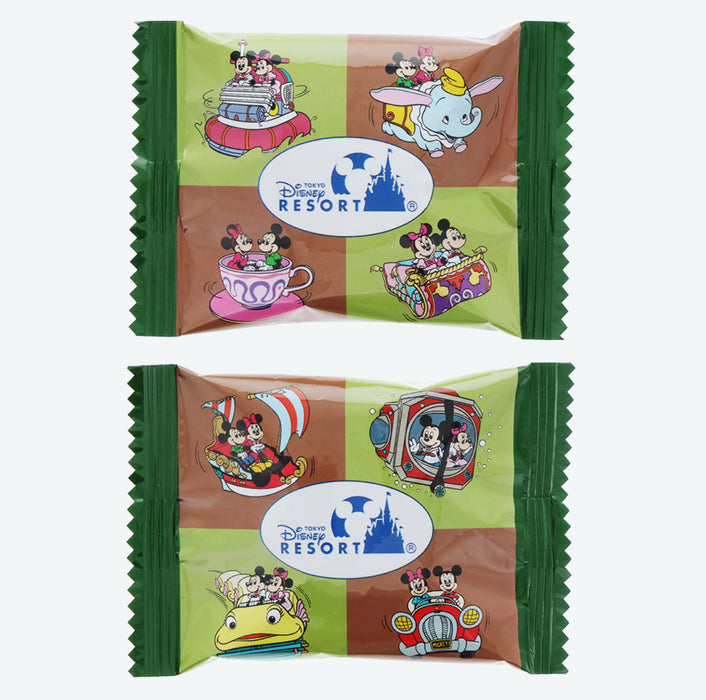 TDR - Retro Mickey & Minnie Riding Attraction Matcha Cookies Paper Box Set