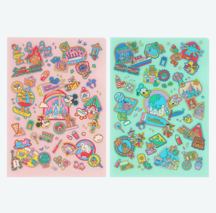 TDR - Tokyo Disney Resort "Park Map Motif" Pastel Color Collection - Clear Holder & Stickers Set (Release Date: Dec 11, 2025)