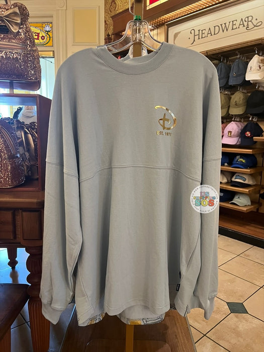 DLR/WDW - Spirit Jersey "Walt Disney World" Cinderella Castle Gold Foil Light Blue Pullover (Adult)