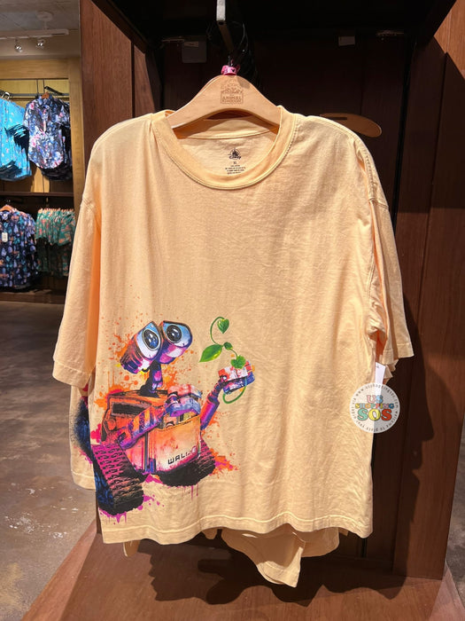 DLR/WDW - Wall-E in Splash Watercolor Effect Butter Yellow Graphic T-shirt (Adult)