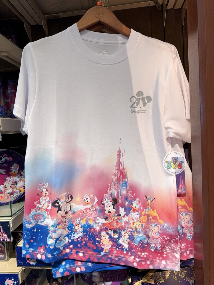 HKDL - 20th Anniversary Grand Celebration - Mickey and Friends White Tee for Adults