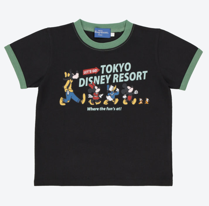 TDR - "Let's go to Tokyo Disney Resort" Collection x Mickey & Friends T Shirt for Kids Color: Black (Release Date: April 25)