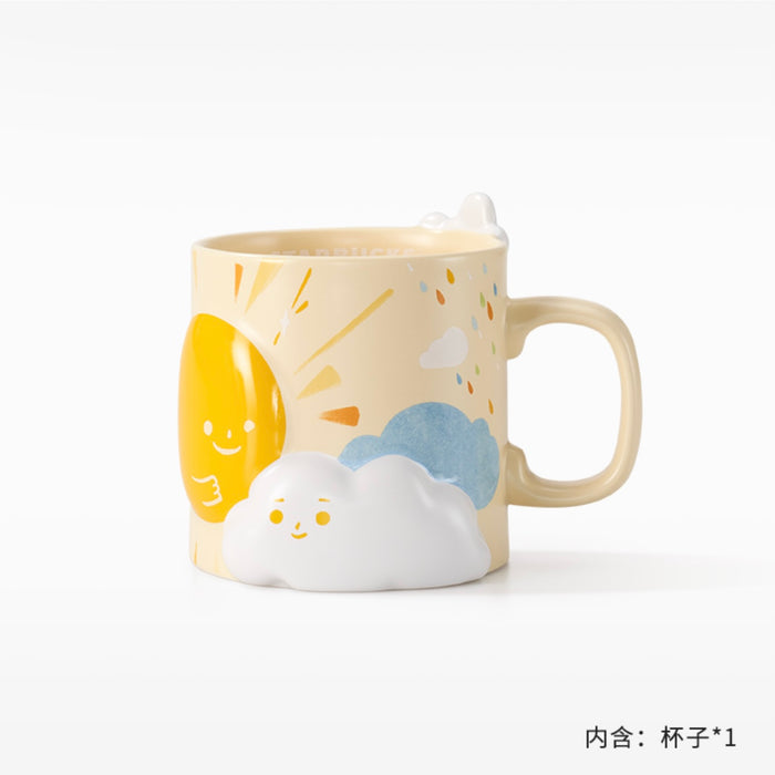 Starbucks China - Sunny& Rainy 2024 - 1S. Embossed Ceramic Mug 414ml