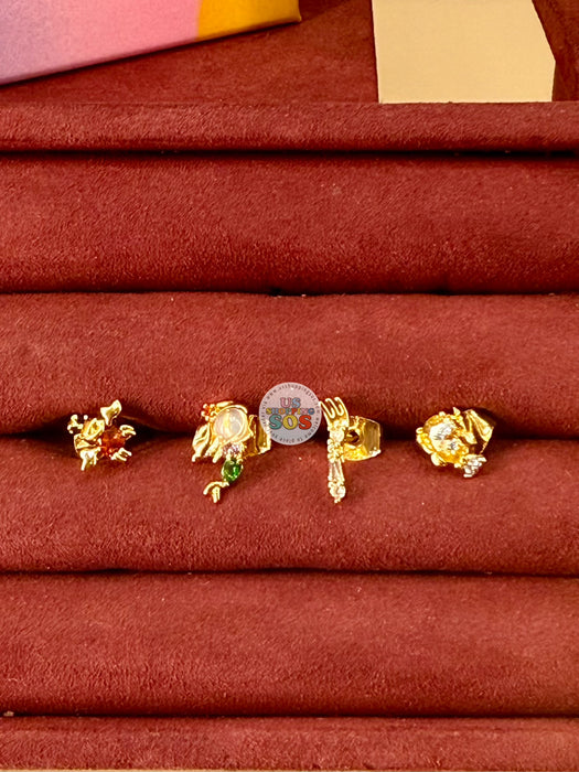 DLR/WDW - Girls Crew The Little Mermaid Earrings Set of 4