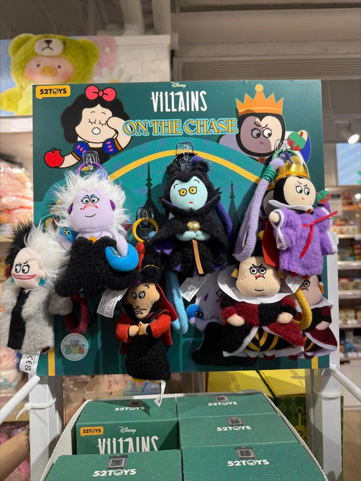 China Exclusive 52 Toys - Disney Villians ‘On the Chase’ Plush Keychain Blind Box (Release Date: Aug 27, 2026)