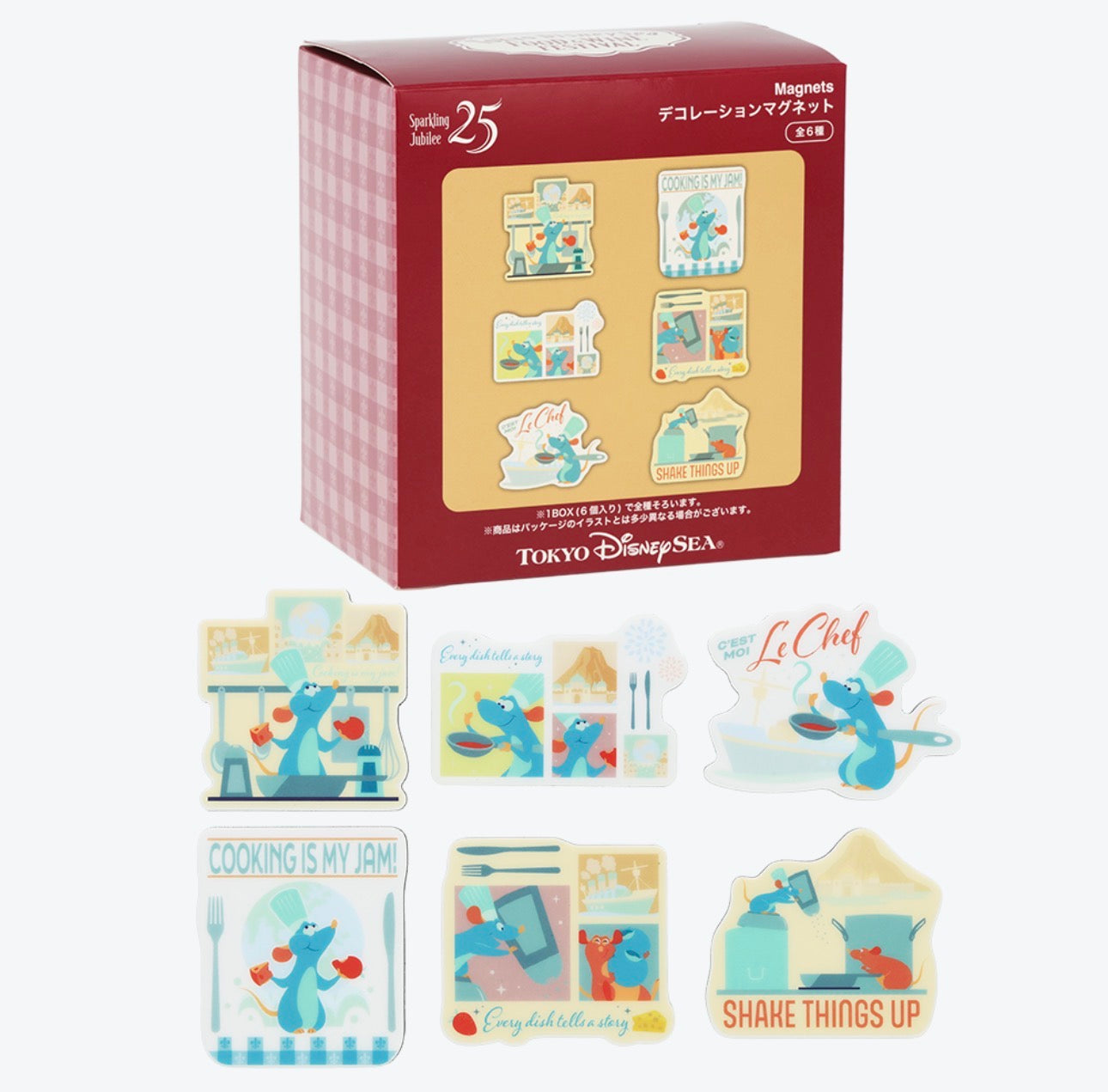 TDR - 2026 Food and Wine Festival Collection x "Ratatouille" Remy Mystery Decorative Magnet Whole Box Set of 6 (Release Date: Apr 8, 2026)