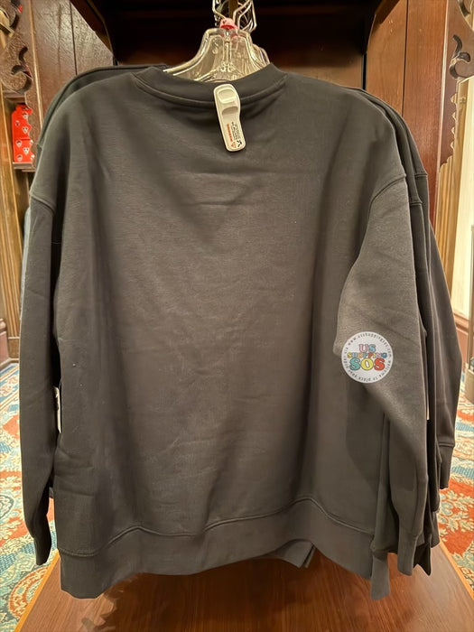 DLR/WDW - Mickey Mouse in Beads & Sequins Park Logo Black Pullover (Adult)