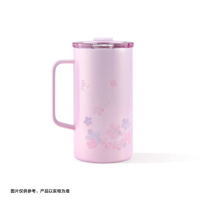 Starbucks China - Twilight Sakura 2026 - 12S. Cherry Blossom Radiant Falling Stainless Steel Desktop Cup 660ml