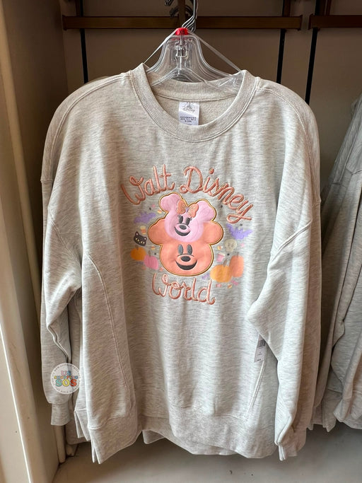 DLR/WDW - Halloween 2026 Pastel Cutie Ghost - Mickey and Minnie Pumpkin Pullover Sweatshirt (Adult)