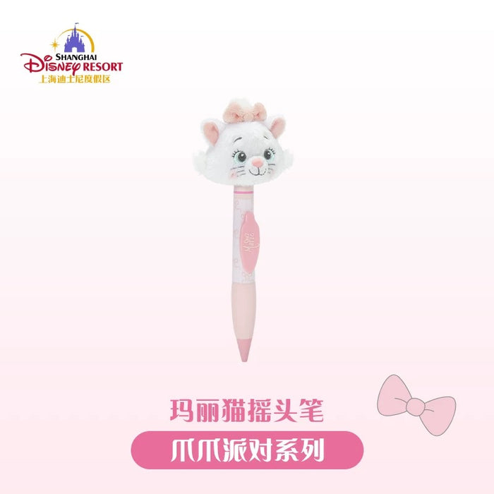 SHDL - Disney Cats "Paw Paw" Party x Marie "Shaking Head" Plushy Pen
