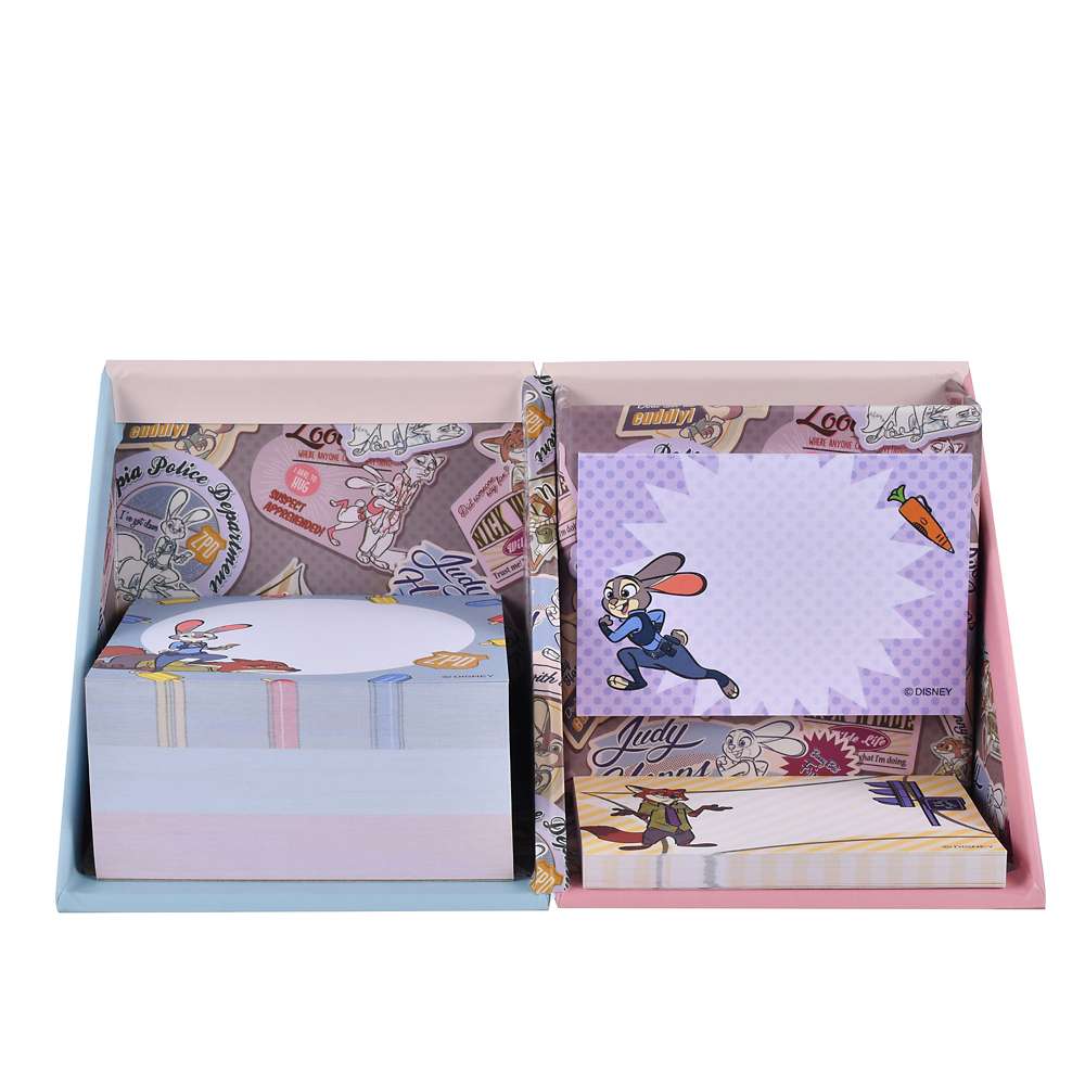 JDS - 2026 Judy Hopps & Nick Wilde ‘Sticker Style’ Sticky Notes & Memo Pad with Pen Stand
