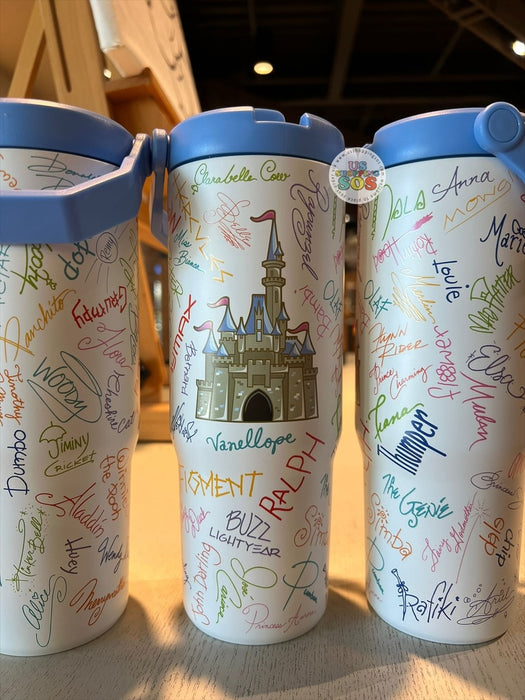 DLR/WDW - Castle & Characters’ Signatures Stainless Steel Top Handle Tumbler 27.7oz