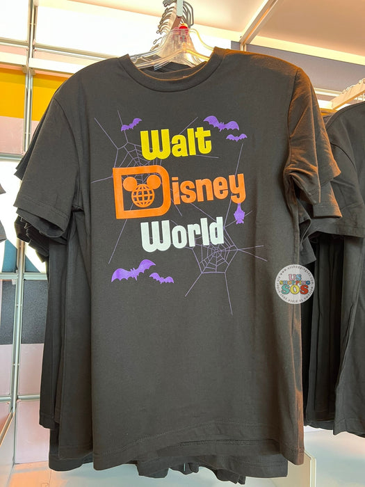 DLR/WDW - Halloween Theme Park Logo Black Graphic T-shirt (Adult)