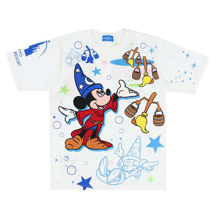 TDR - The Sorcerer's Apprentice Mickey Mouse & Magic Brooms T Shirt for Adults Color: White (Release Date: June 19, 2025)