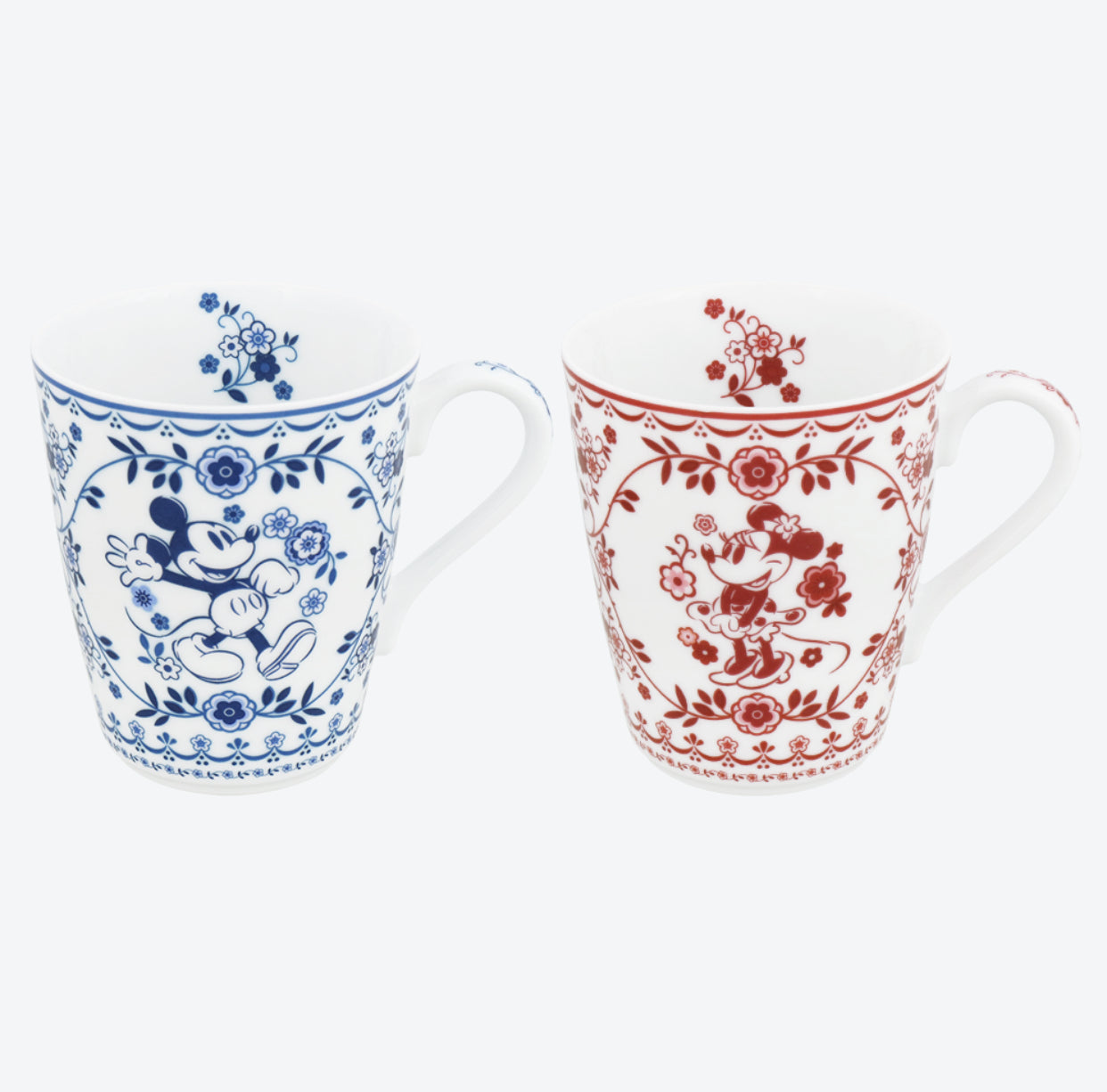 TDR - Mickey & Minnie Mouse "Flowers" Mugs Set (Release Date: Nov 14, 2024)