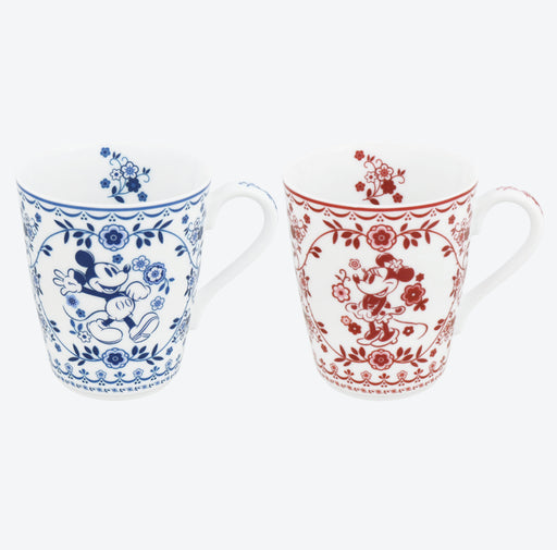TDR - Mickey & Minnie Mouse "Flowers" Mugs Set (Release Date: Nov 14, 2024)