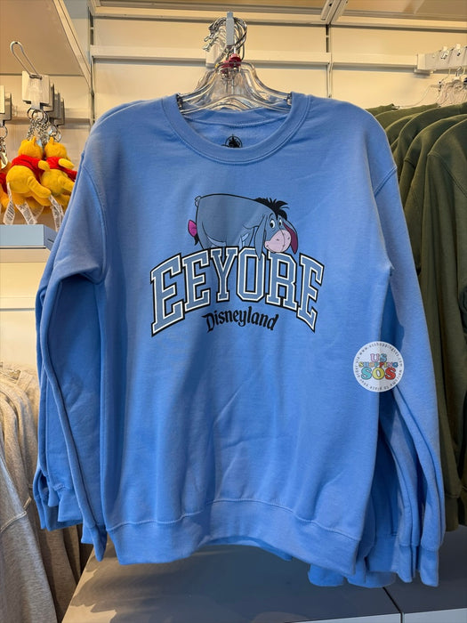DLR/WDW - Winnie the Pooh & Friends - Eeyore Park Logo Cornflower Fleece Pullover (Adult)