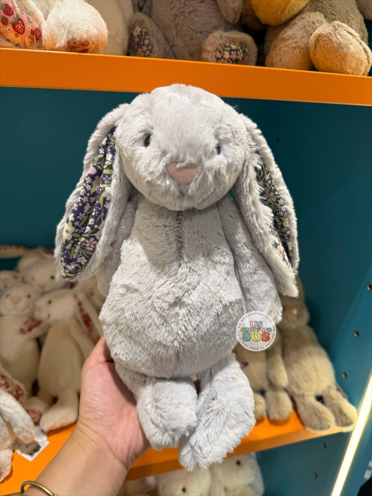 Jellycat - Blossom Silver Bunny 'Bloom' Plush Toy (Size M)