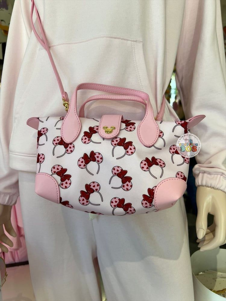 DLR/WDW - Stoney Clover Lane - Valentine’s Day Minnie Headband Pink Mini Crossbody Bag