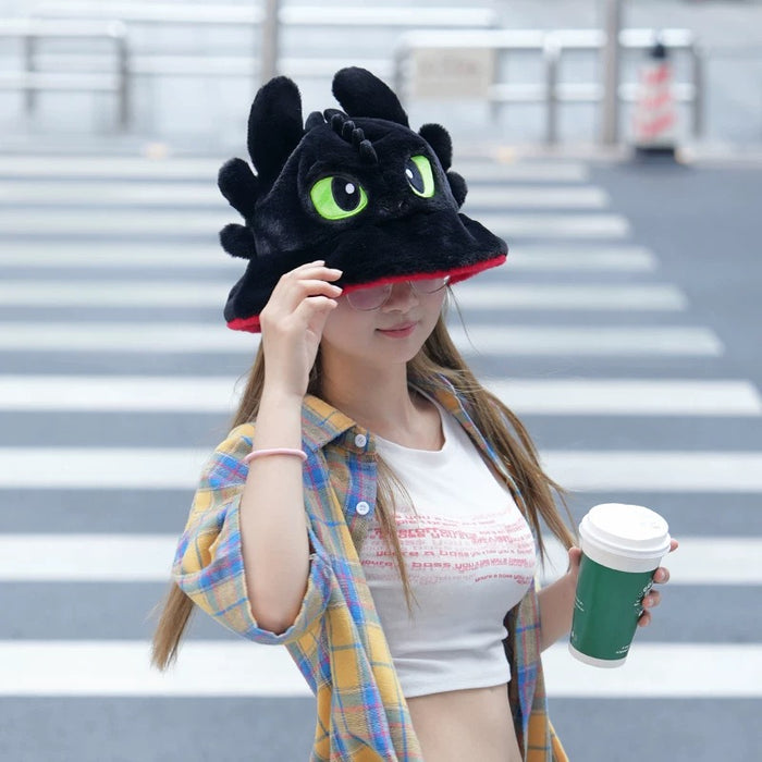 China Exclusive - How to Train Your Dragon x Fluffy Toothless Bucket Hat Size: 56 to 58 cm