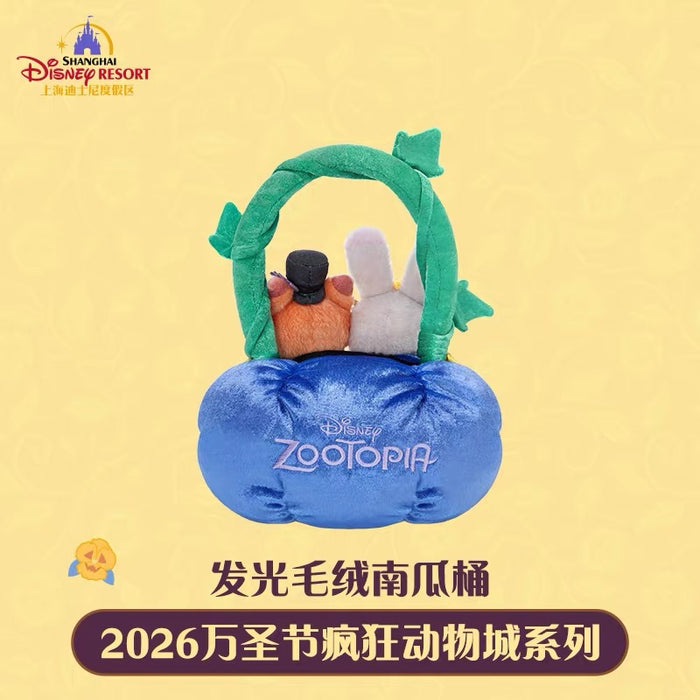 SHDL - 2026 Halloween Zootopia Collection x Judy & Nick Light Up Pumpkin Candy Bucket (Release Date: Oct 4, 2026)