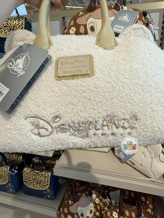 DLP - Loungefly x Disneyland Paris Exclusive Winnie the Pooh White Sherpa Barrel-Style Handbag