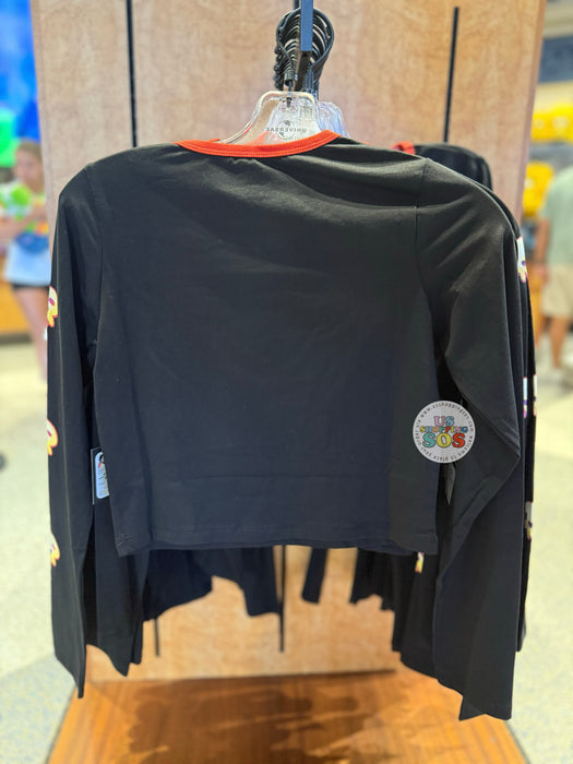 Universal Studios - Care Bears x Universal Monsters - Tenderheart Bear as Dracula Black Cropped Long Sleeve Shirt (Adult)