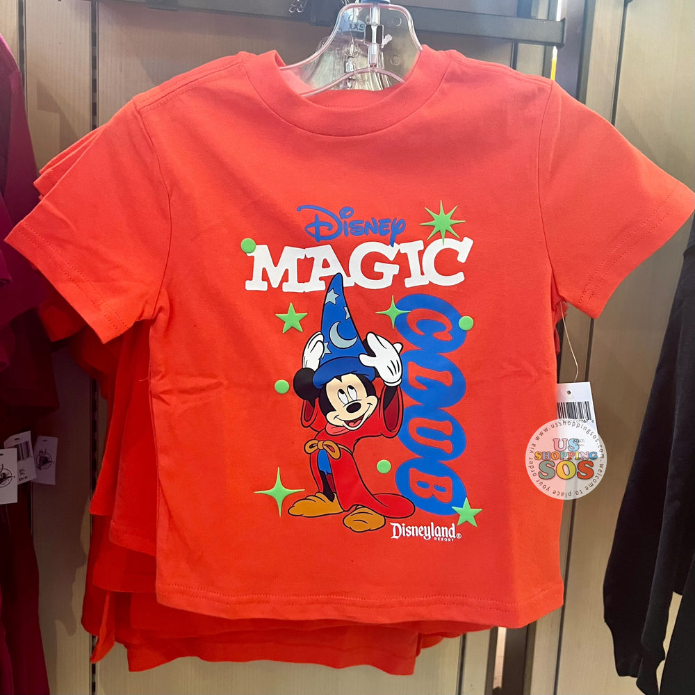 DLR - Fantasia Mickey Sorcerer's Apprentice “Disneyland Resort” Disney Magic Club Orange T-Shirt (Youth)