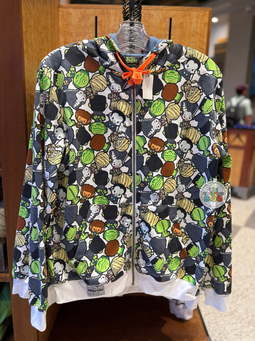Universal Studios - Universal Bitty Monsters - All Characters All-Over-Print Hoodie Jacket (Adult)