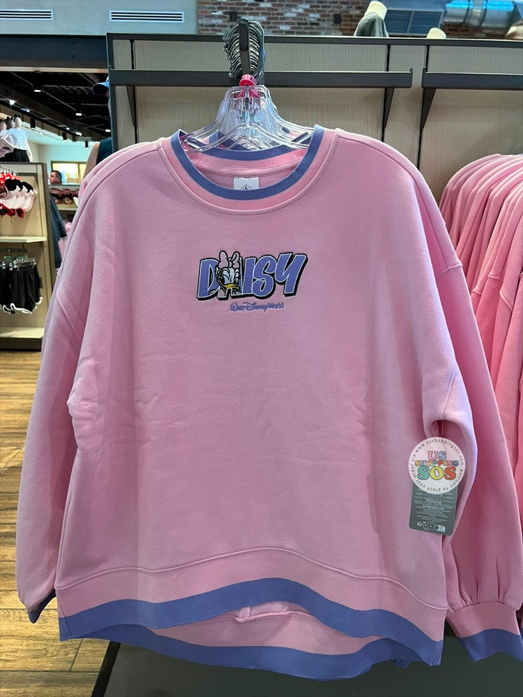 DLR/WDW - Daisy Park Logo Contrast Band Pink/Purple Pullover (Adult)
