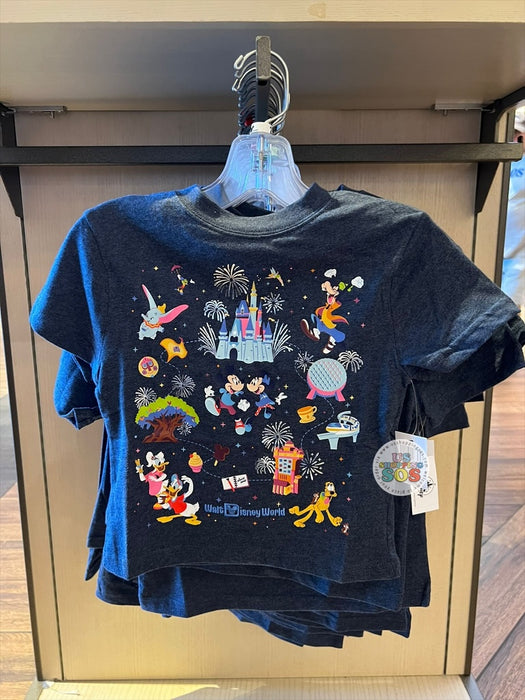 DLR/WDW - Play in the Park 2026 - Mickey & Friends Heather Navy Graphic Tee (Youth)