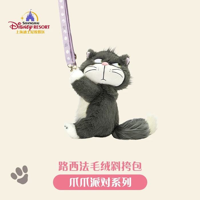 SHDL - Disney Cats "Paw Paw" Party x Lucifer Plush Shaped Shoulder Bag