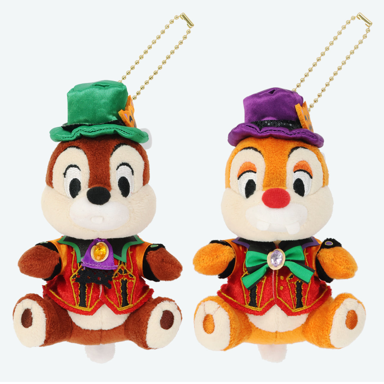 TDR - 2025 Mickey & Friends Halloween Party Collection x Chip & Dale Plush Keychains Set (Release Date: Sept 16, 2025)