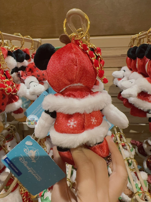 HKDL - 2025 Christmas Mickey & Friends x Minnie Mouse Plush Keychain