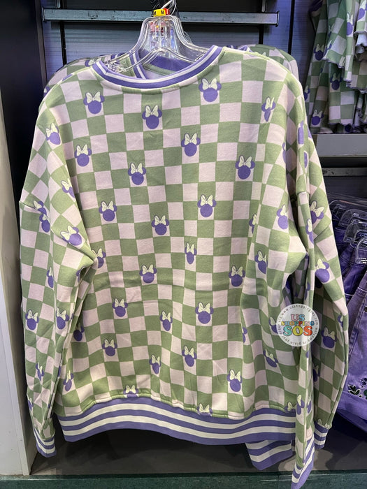 DLR/WDW - Her Universe Minnie Icon Checker Purple/Green/Cream Pullover (Adult)